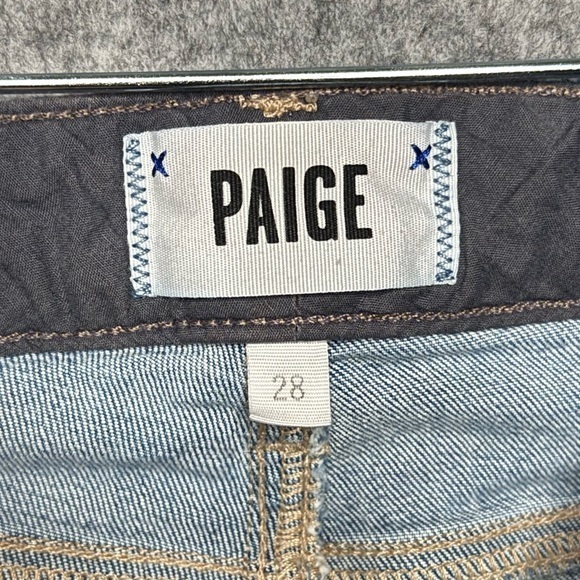 Paige Women's Colette Crop Flare Jeans in Brantley Destructed-Sz 28 - Picture 4 of 8